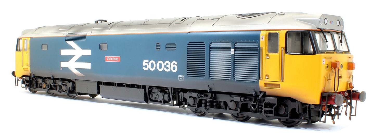 Pre-Owned Class 50 036 'Victorious' BR Blue Large Logo Diesel Locomotive - Weathered