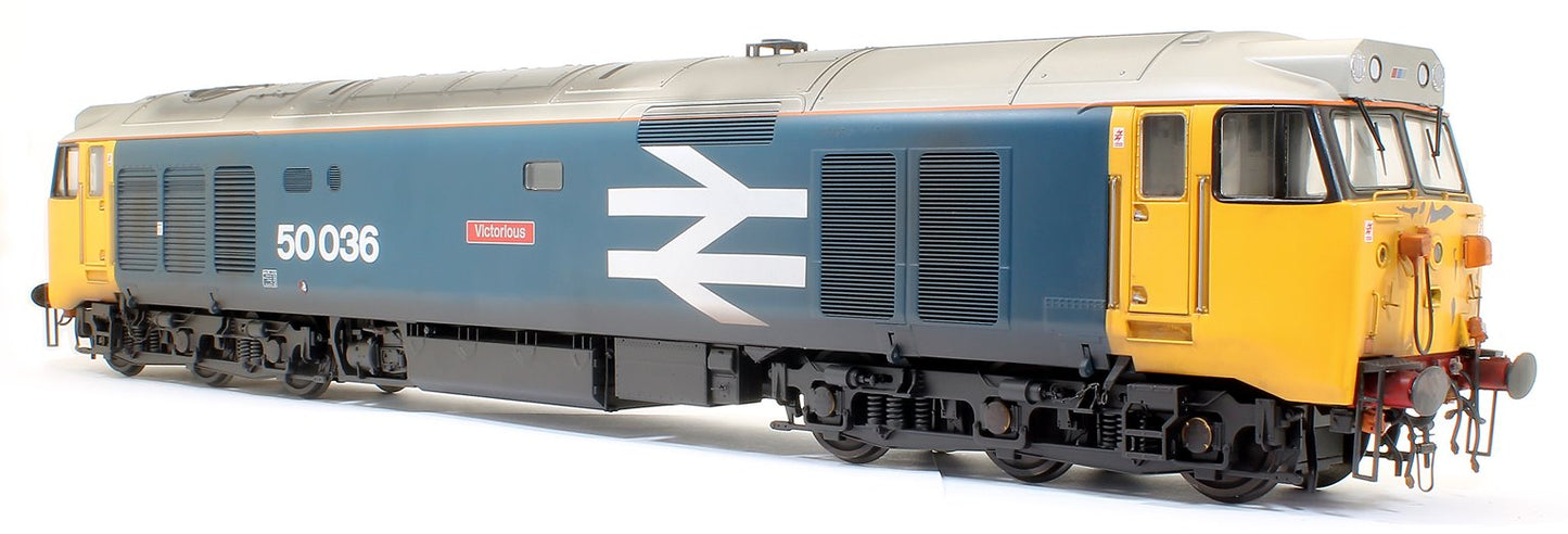 Pre-Owned Class 50 036 'Victorious' BR Blue Large Logo Diesel Locomotive - Weathered