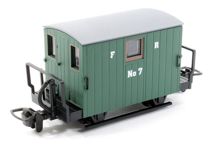 4 Wheel Ffestiniog Railway Two Balcony Brake Van Green No.7