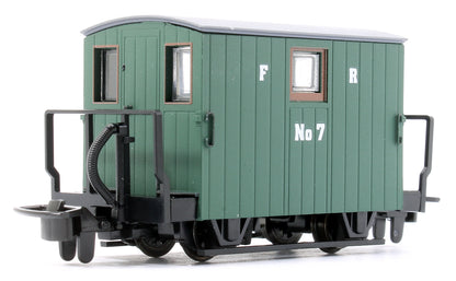 4 Wheel Ffestiniog Railway Two Balcony Brake Van Green No.7