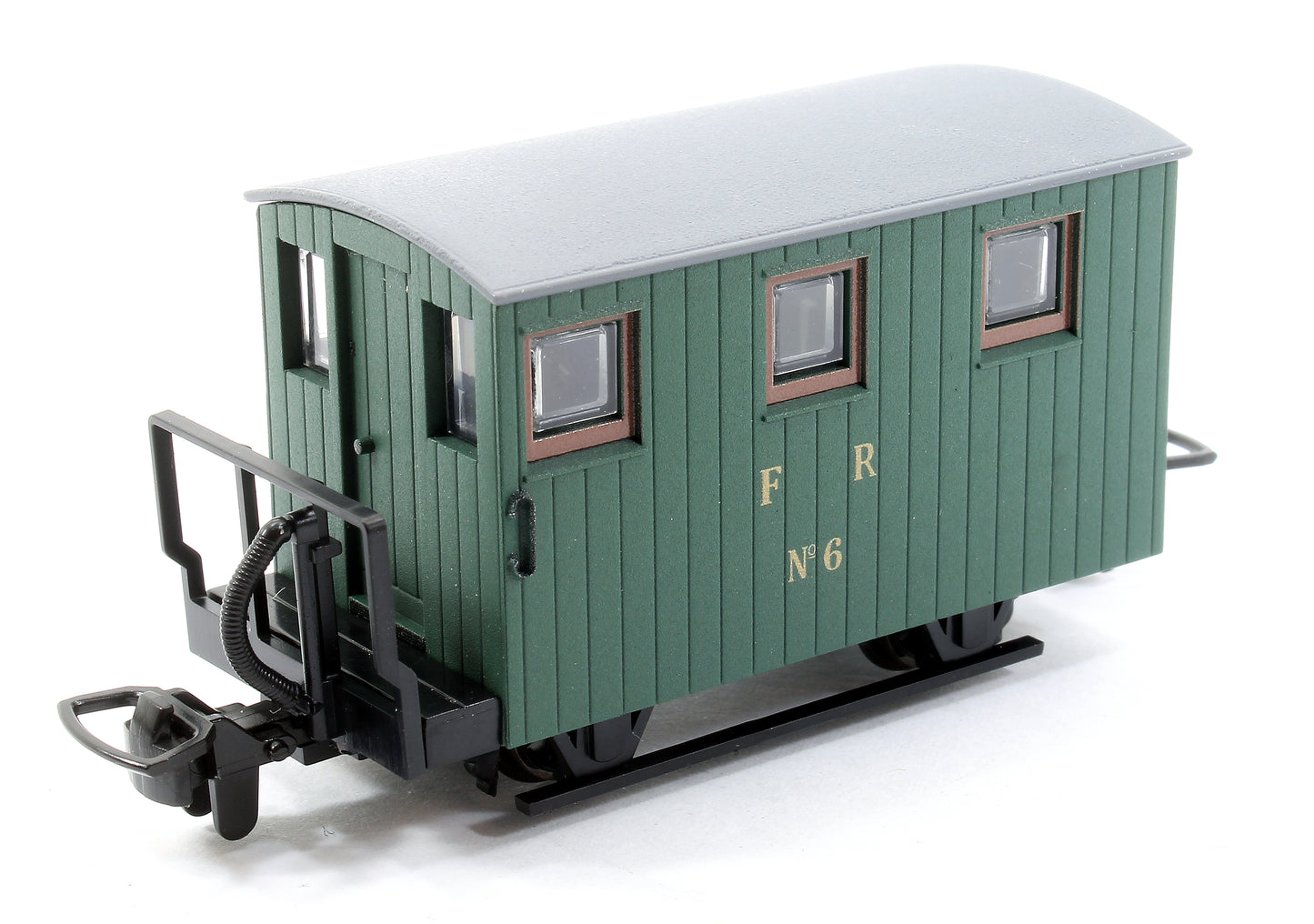 4 Wheel Ffestiniog Railway Single Balcony Brake Van Green No.6