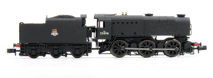 Pre-Owned BR Black Early Crest Q1 33016 Steam Locomotive