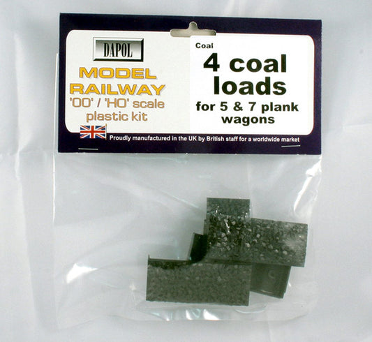 4 Coal Loads for 5/7 Plank Wagons