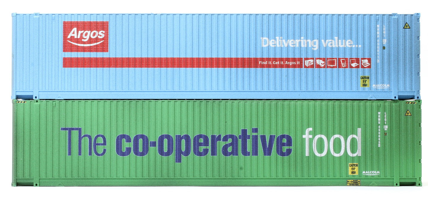 45 Foot Container Hi Cube Twin Pack Argos / Co-Operative - Weathered