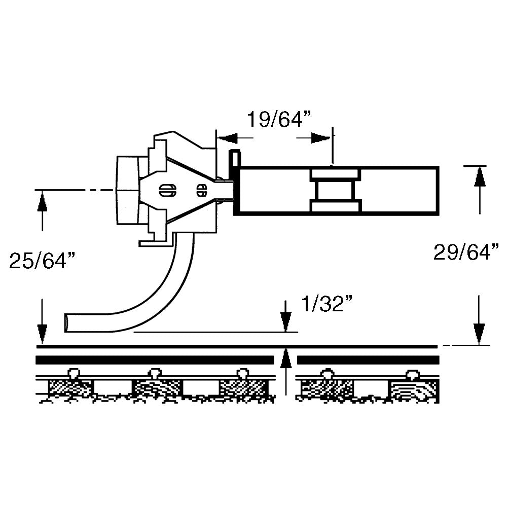 SF Shelf Whisker Coupler Medium (19/64'') Centreset (2pr)