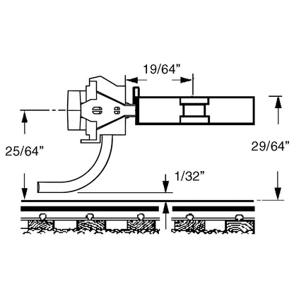 SF Shelf Whisker Coupler Medium (19/64'') Centreset (2pr)