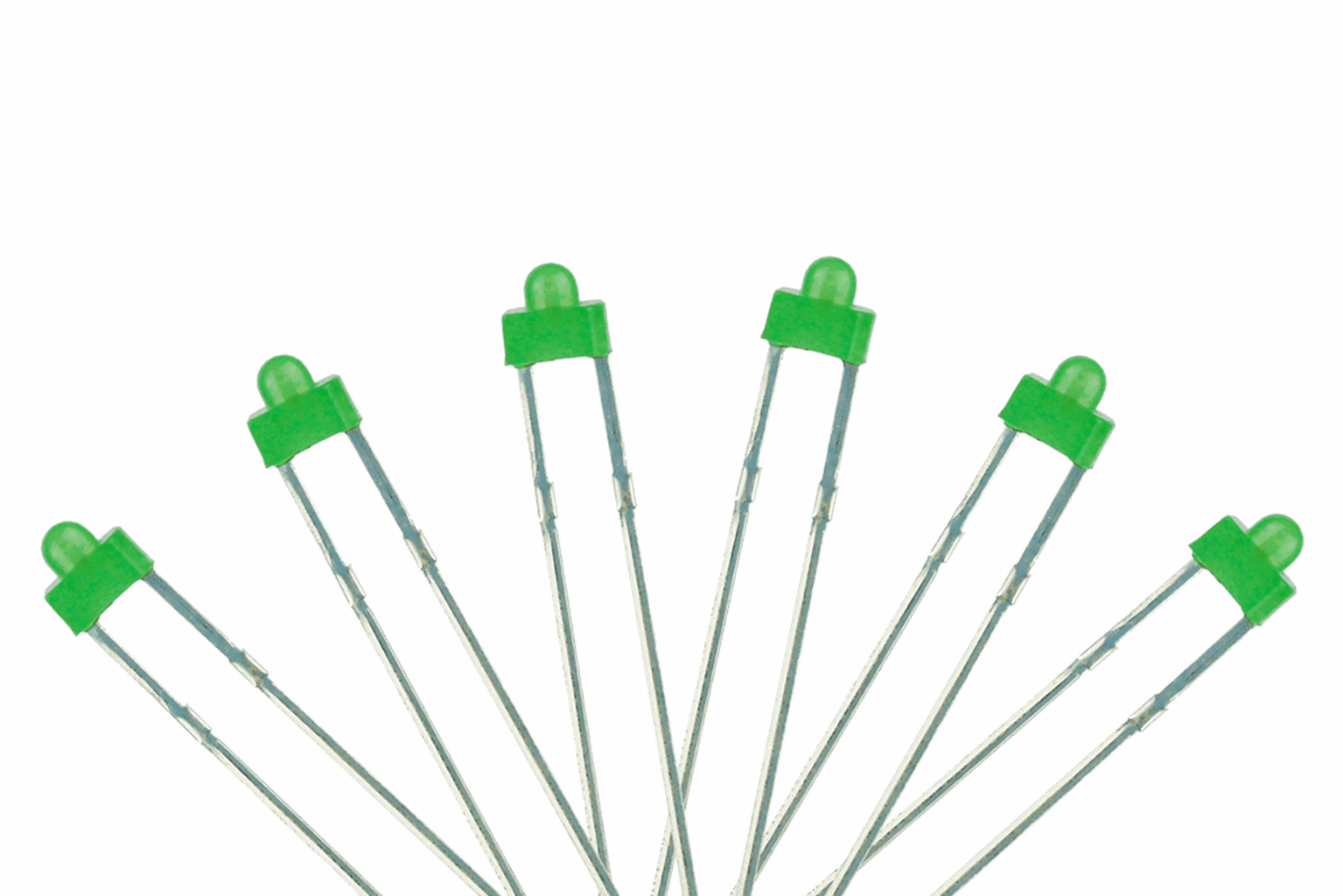 Panel Dot Type  6x 1.8mm (w/resistors)  Green