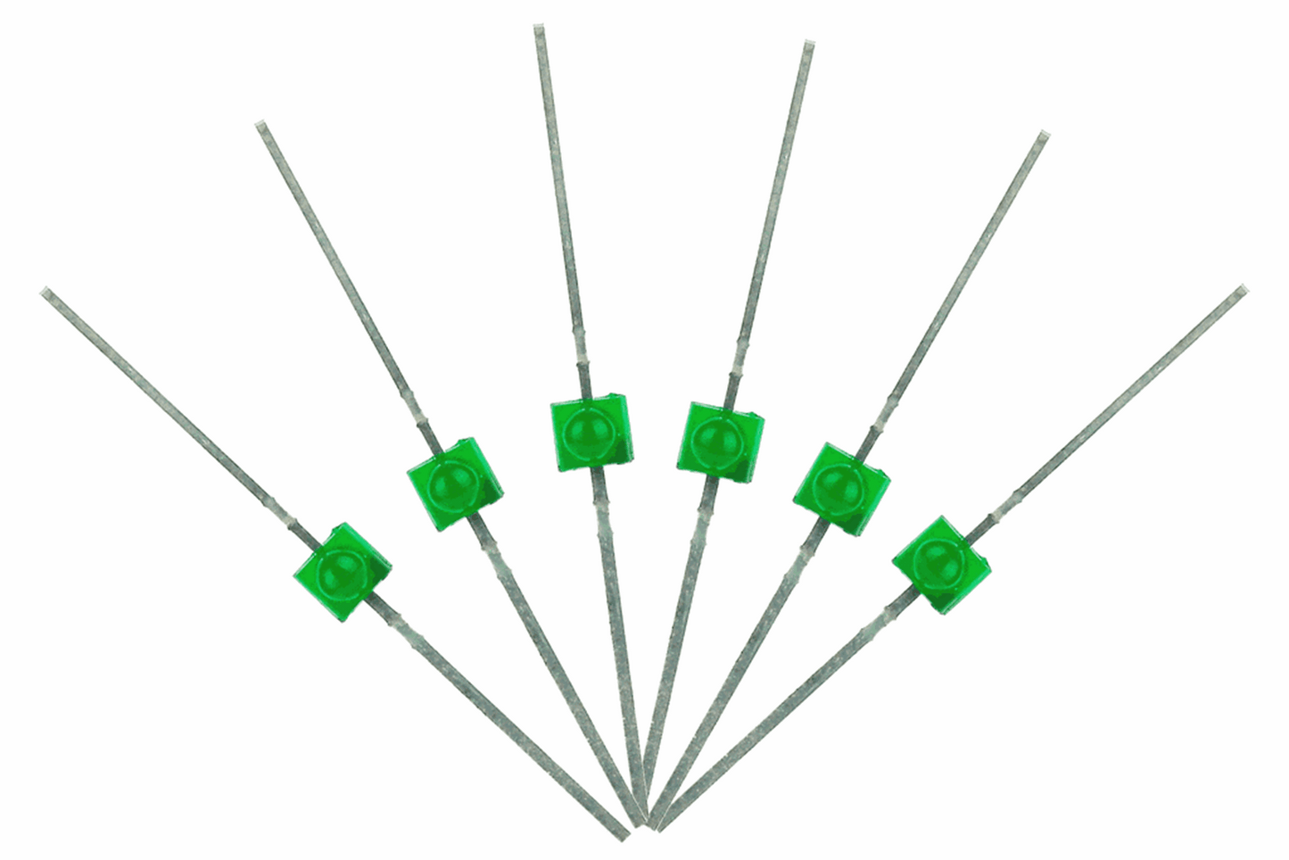 Mini Butterfly Type  6x 1.6mm (w/resistors)  Green