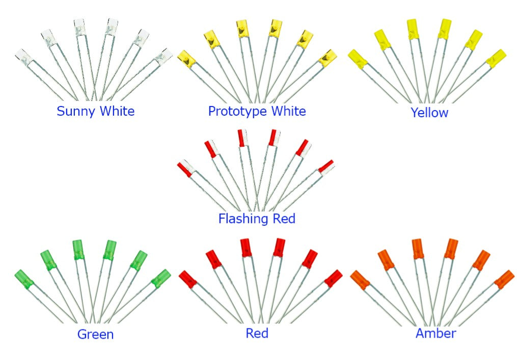 LED Value Pack with 42 coloured 3mm LEDs