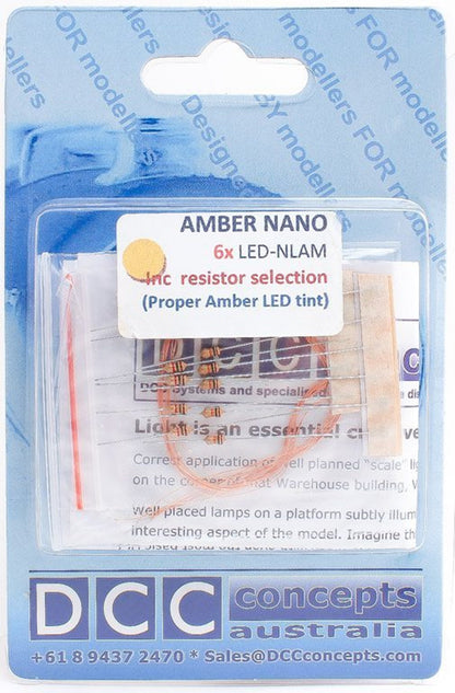 NANOlight (w/resistors) 6x (1-Colour) Amber