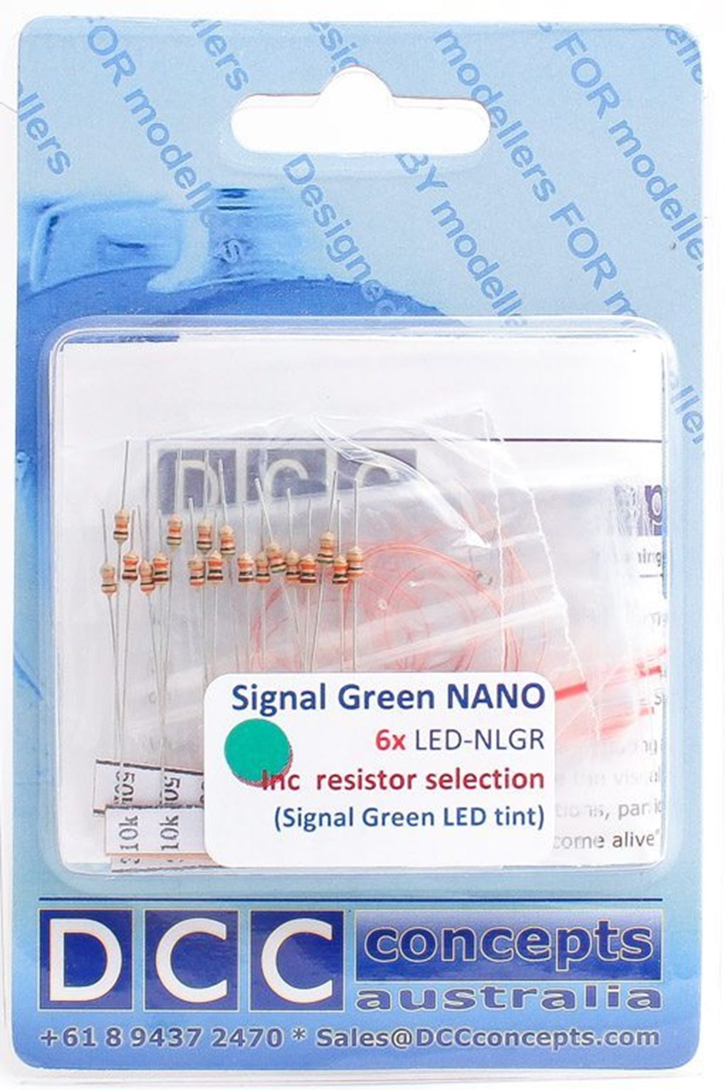 NANOlight (w/resistors) 6x (1-Colour) Signal Green