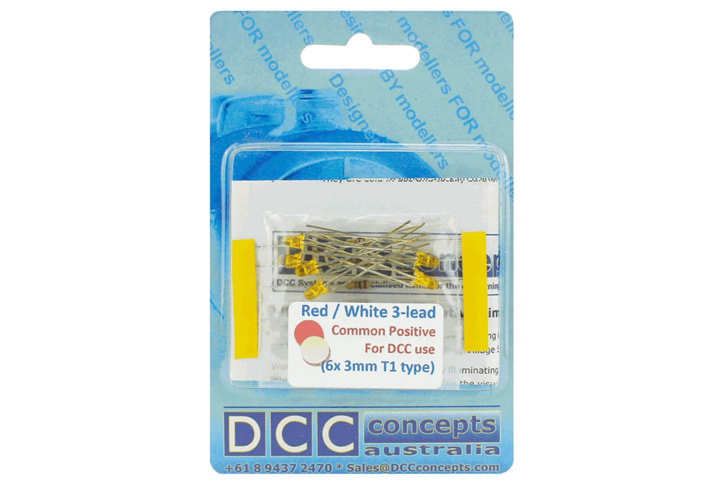 T1 Type Dual Colour  6x 3mm (w/resistors)  Prototype White/Red