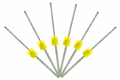 Mini Butterfly Type  6x 1.6mm (w/resistors)  Yellow