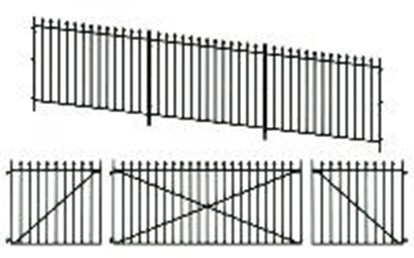 Peco LK-742 GWR Spear Fencing, Ramp panels, gates and posts