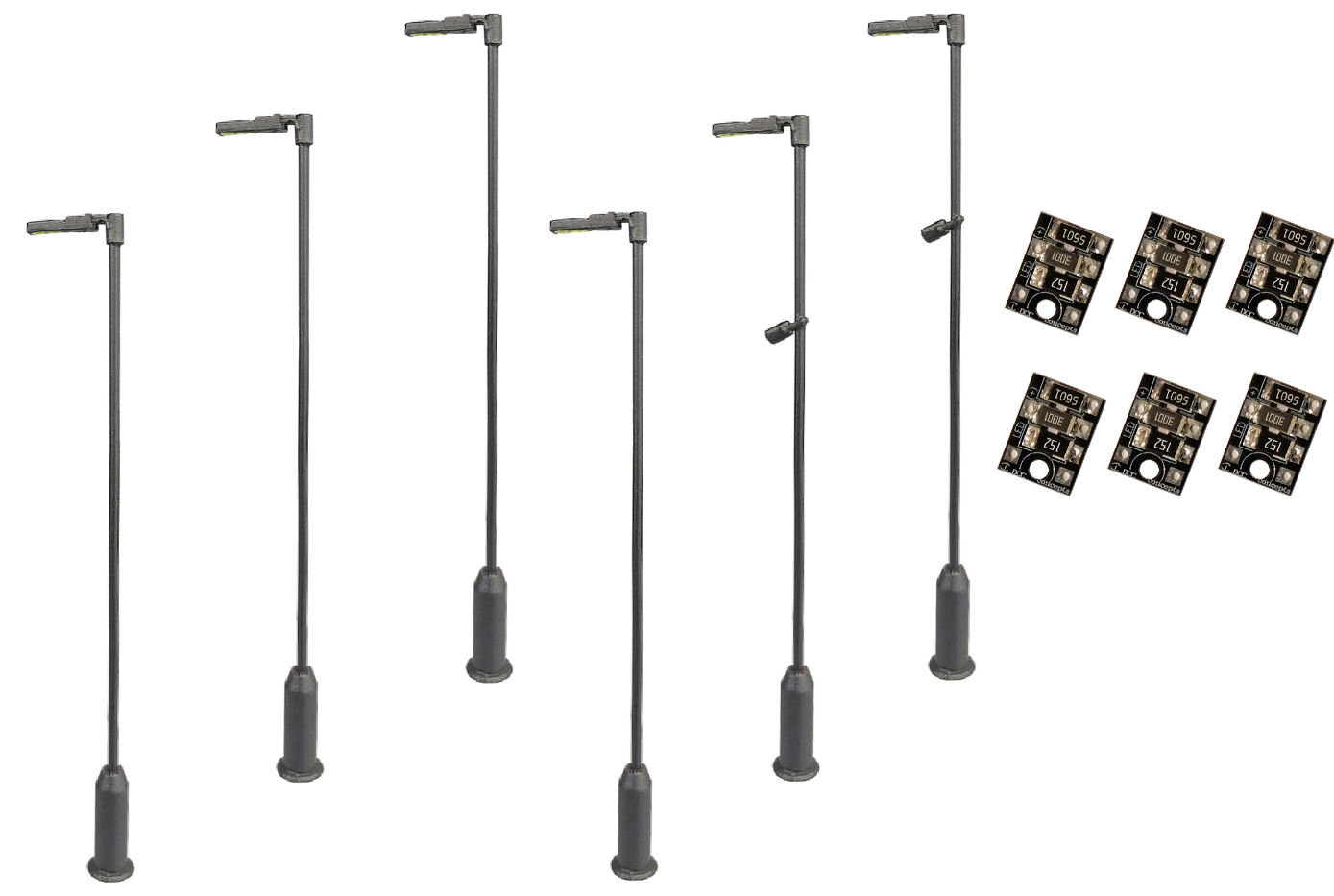 Legacy Models 4mm Scale Modern Post Lamps Value Pack – Grey (6 pack ...