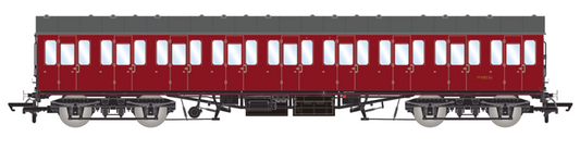 BR Mk1 57' Non-Gangway Coach - TO - BR Carmine Red: M48036