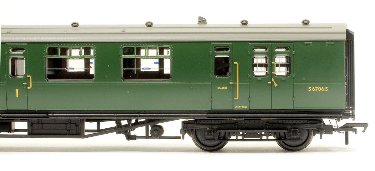 Pre-Owned 34-800 SR Bulleid Brake Composite 10'' Vents BR (SR) Green No.S6706S