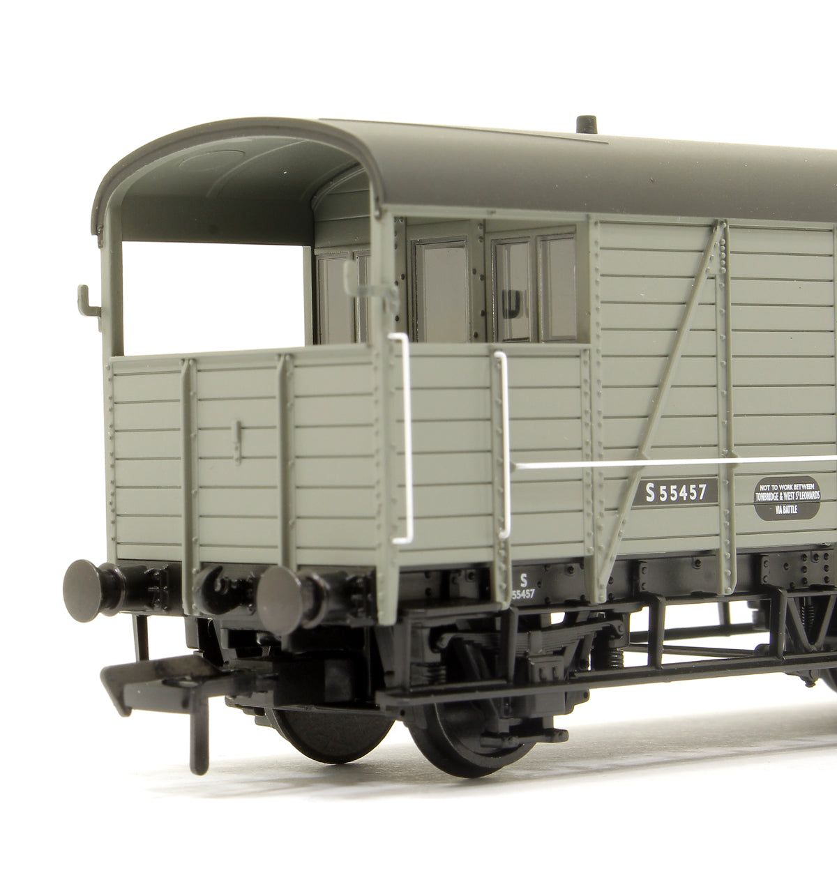 SE&CR 25T 'Dance Hall' Brake Van BR Grey (Early) 55457