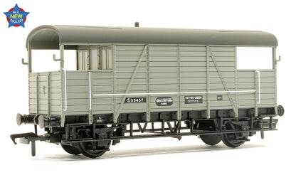 SE&CR 25T 'Dance Hall' Brake Van BR Grey (Early) 55457