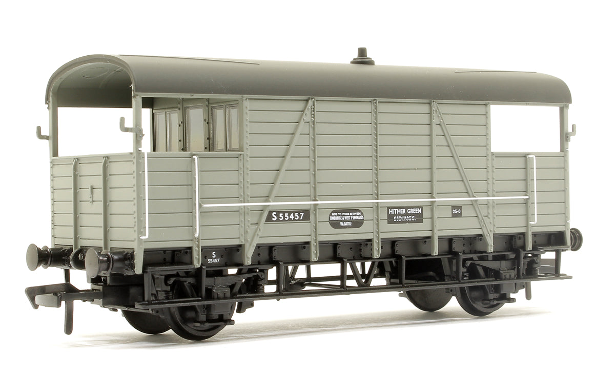 SE&CR 25T 'Dance Hall' Brake Van BR Grey (Early) 55457