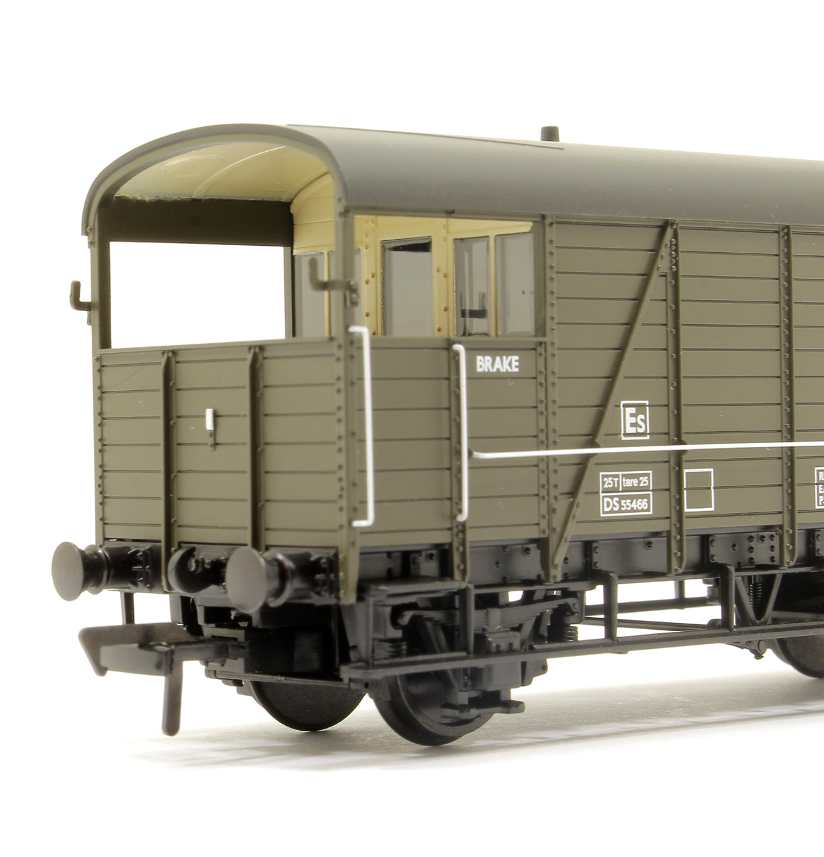 SE&CR 25T 'Dance Hall' Brake Van BR Departmental Olive Green No. DS55466