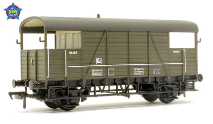 SE&CR 25T 'Dance Hall' Brake Van BR Departmental Olive Green No. DS55466