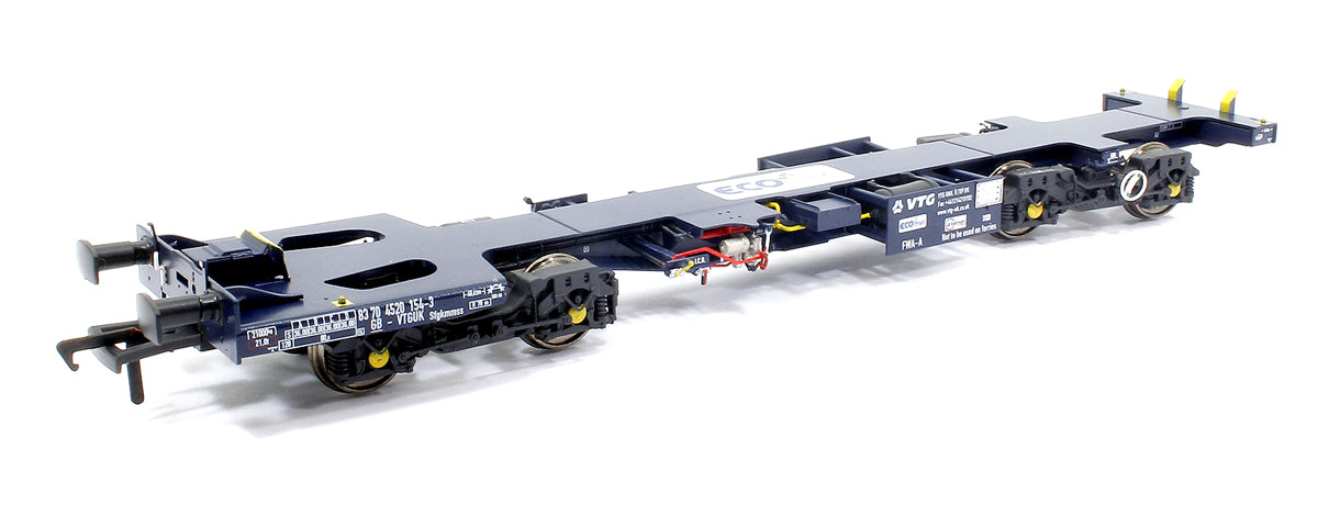 Ecofret FWA Container Flat Triple Set - GBR blue with large Ecofret branding on deck