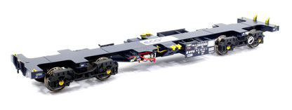 Ecofret FWA Container Flat Triple Set - GBR blue with large Ecofret branding on deck
