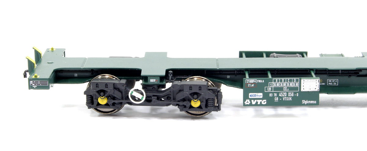 Ecofret FWA Container Flat Twin Set - VTG green (as used by Freightliner)