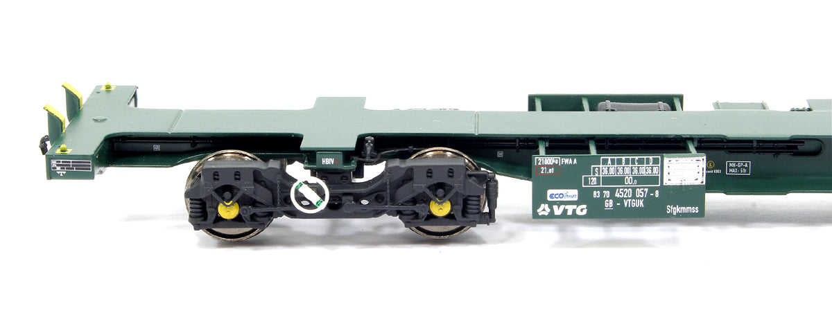 Ecofret FWA Container Flat Twin Set - VTG green (as used by Freightliner)