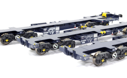 Ecofret FWA Container Flat Triple Set - GBR blue (no Ecofret branding)
