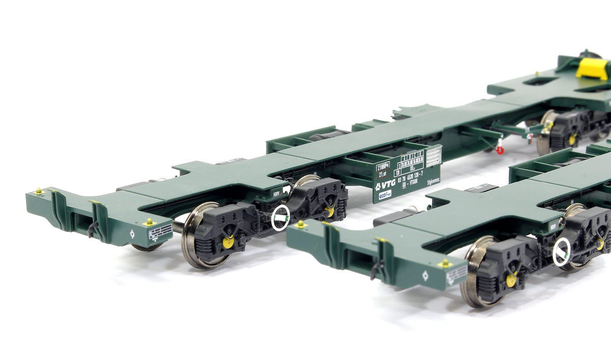 Ecofret FWA Container Flat Twin Set - VTG green (as used by Freightliner)