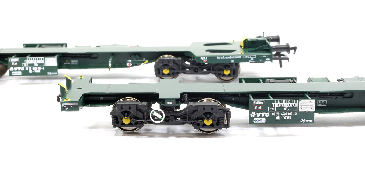 Ecofret FWA Container Flat Twin Set - VTG green (as used by Freightliner)