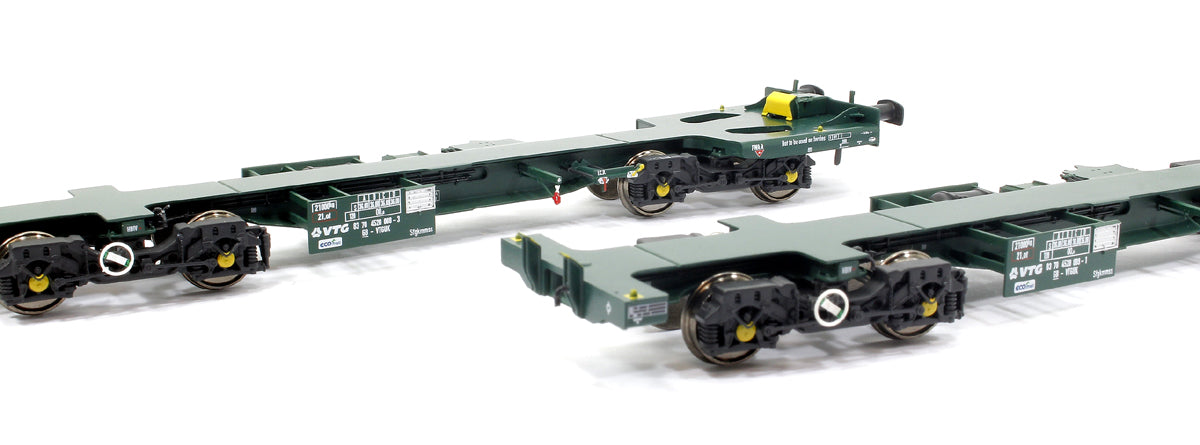Ecofret FWA Container Flat Twin Set - VTG green (as used by Freightliner)