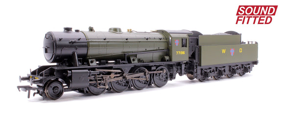 WD Austerity 2-8-0 Steam Locomotive No.77196 WD Khaki Green (DCC Sound)