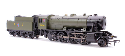 WD Austerity 2-8-0 Steam Locomotive No.77196 WD Khaki Green (DCC Sound)