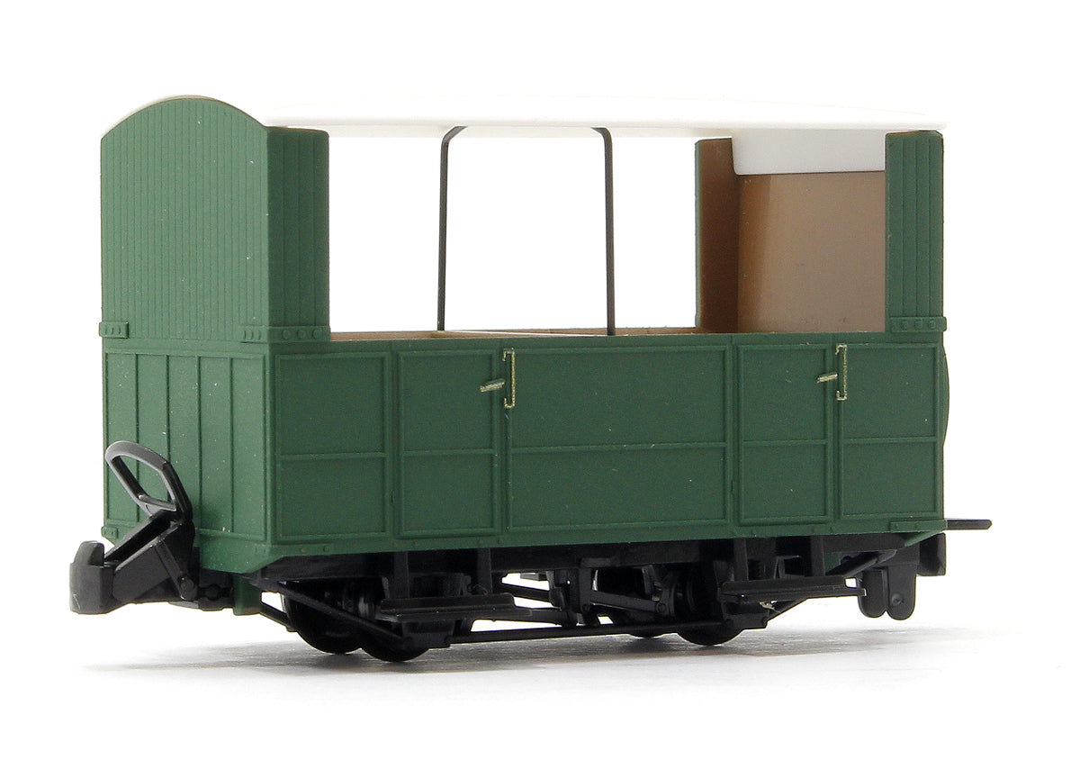 GR-520UG - GVT 4-wheel open side coach - plain green