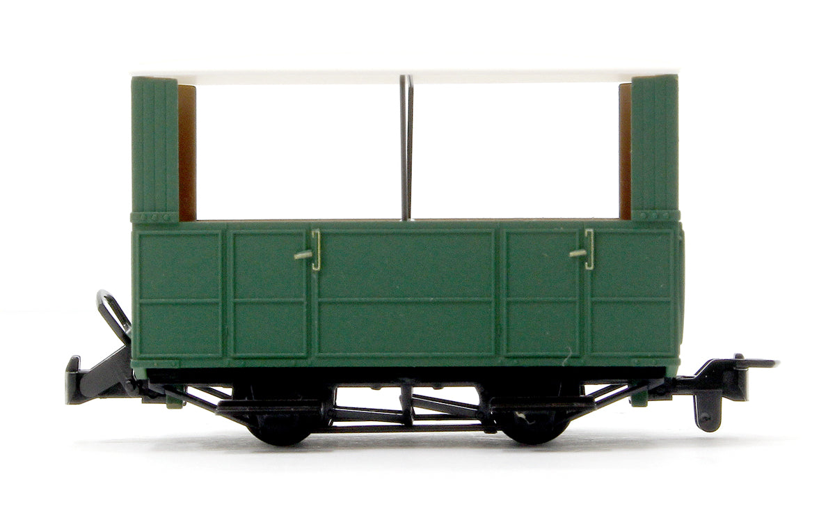 GR-520UG - GVT 4-wheel open side coach - plain green