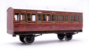Stroudley 4 Wheel Suburban Oil Lit 2nd Mahogany 507 - DCC & Light Bar Fitted