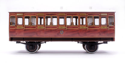 Stroudley 4 Wheel Suburban Oil Lit 2nd Mahogany 507 - DCC & Light Bar Fitted