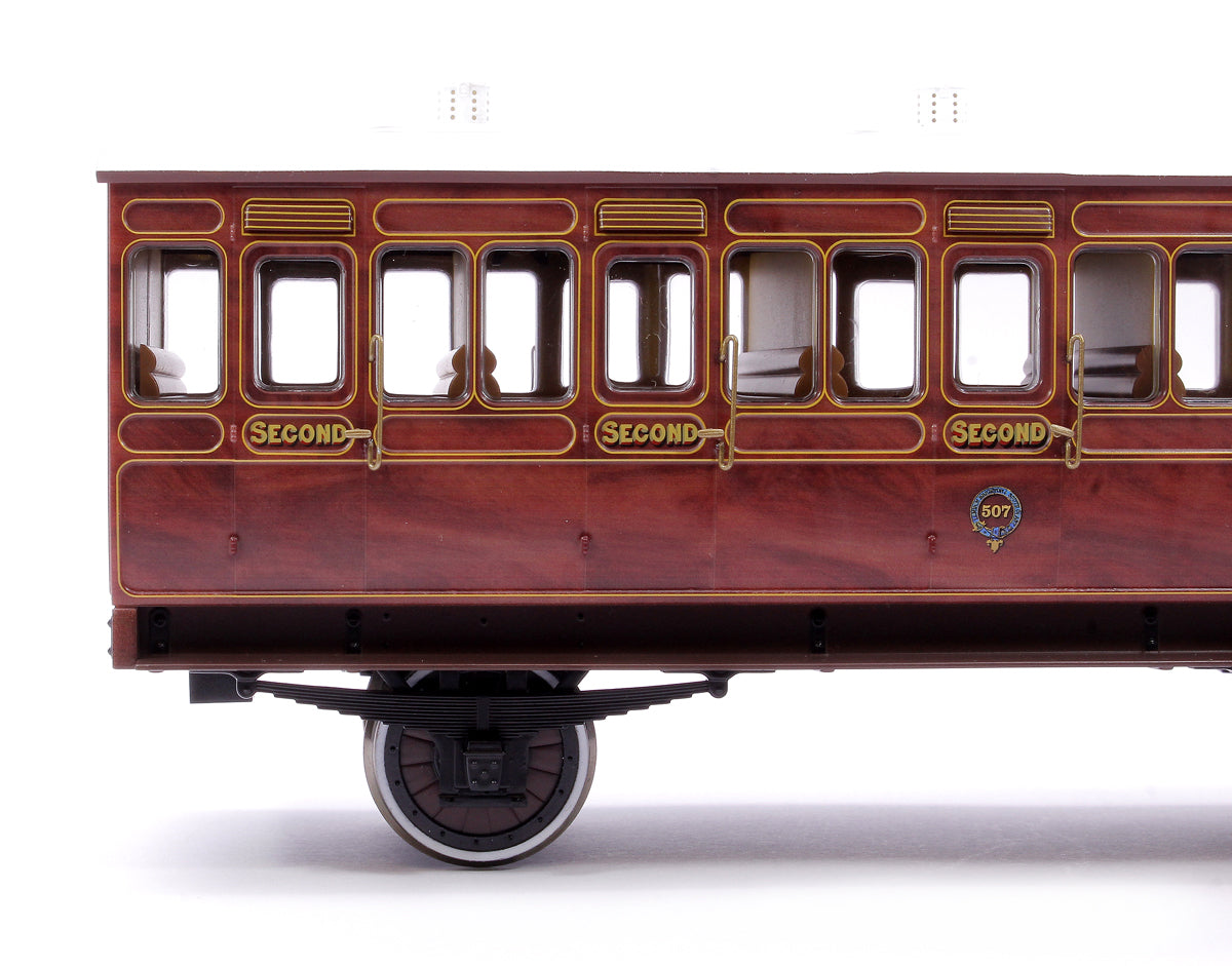 Stroudley 4 Wheel Suburban Oil Lit 2nd Mahogany 507 - DCC & Light Bar Fitted