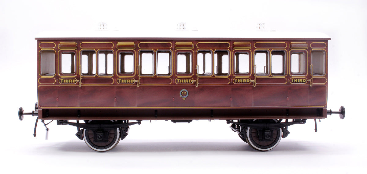 Stroudley 4 Wheel Main Line Oil Lit 3rd Mahogany 811 - DCC & Light Bar Fitted