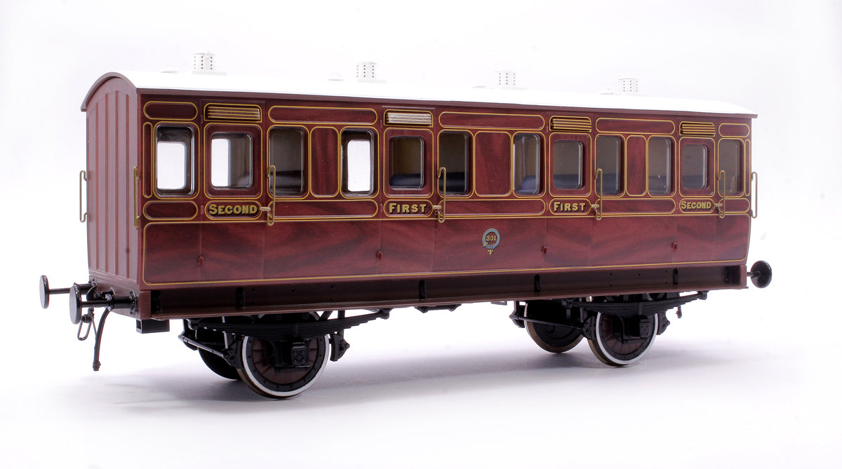 Stroudley 4 Wheel Main Line Oil Lit Composite Mahogany 301 - DCC & Light Bar Fitted