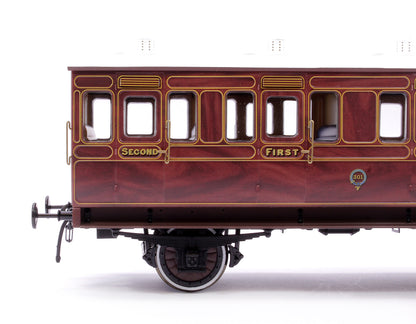 Stroudley 4 Wheel Main Line Oil Lit Composite Mahogany 301 - DCC & Light Bar Fitted