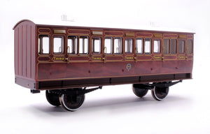 Stroudley 4 Wheel Suburban Oil Lit 3rd Mahogany 861 - DCC & Light Bar Fitted