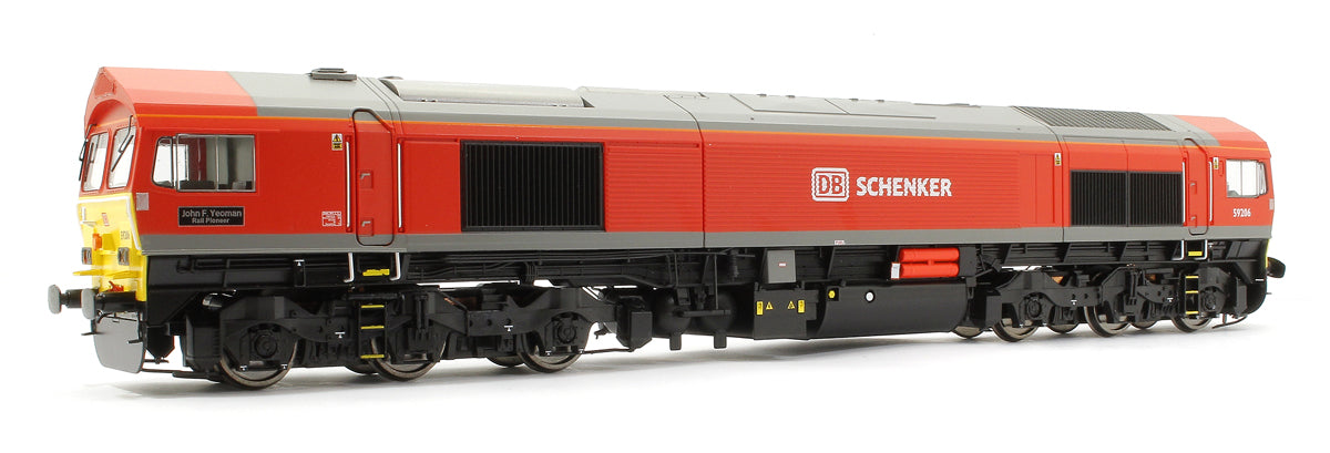 Class 59 206 'John F Yeoman' DB Schenker Diesel Locomotive DCC Fitted with Smoke!