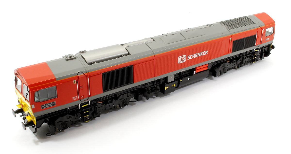 Class 59 206 'John F Yeoman' DB Schenker Diesel Locomotive DCC Fitted with Smoke!