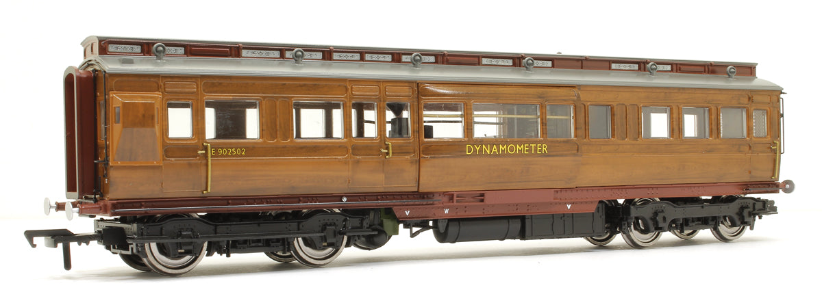 LNER Dynamometer Car No. E905202 in British Railways faux teak finish with BR Gill Sans lettering