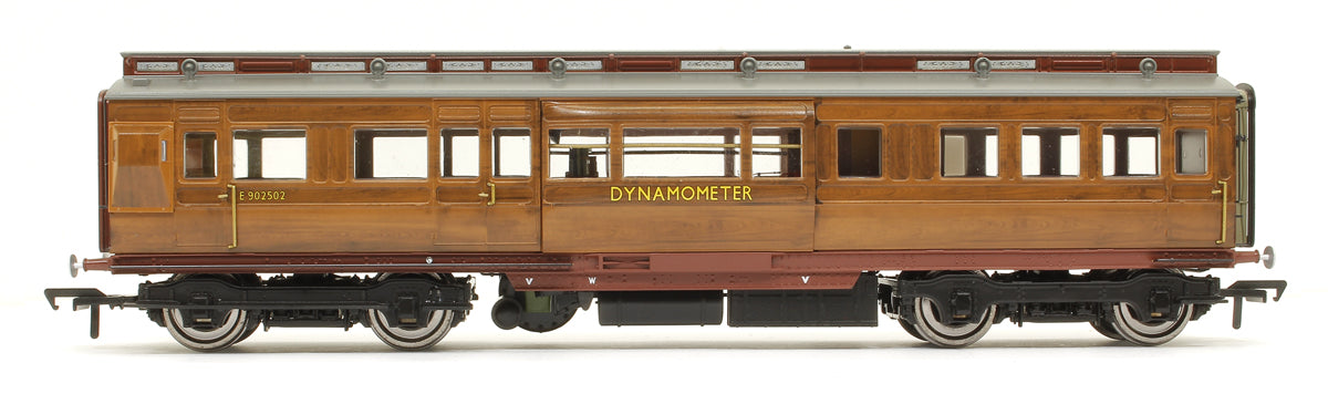 LNER Dynamometer Car No. E905202 in British Railways faux teak finish with BR Gill Sans lettering