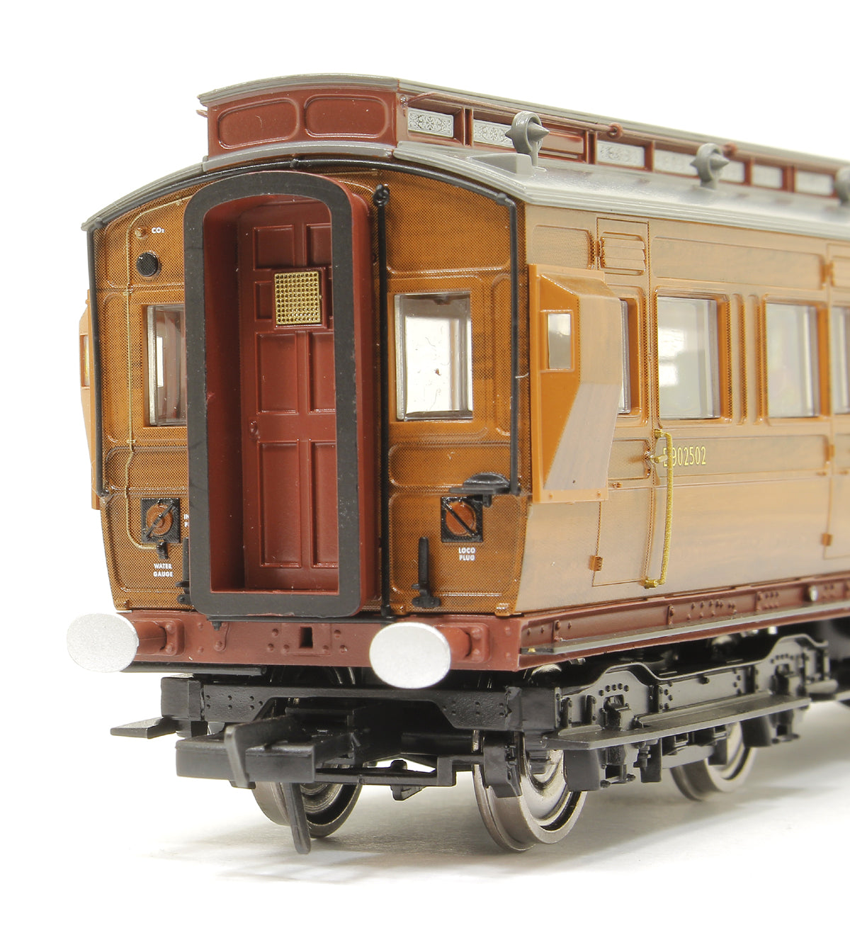 LNER Dynamometer Car No. E905202 in British Railways faux teak finish with BR Gill Sans lettering